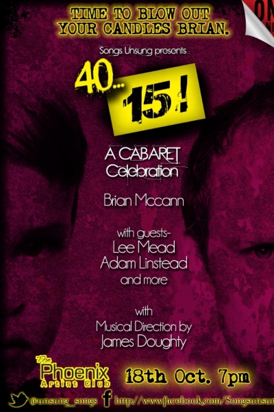 Brian McCann cabaret flyer