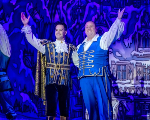 Lee Mead and Neil Hurst in Cinderella at the Hull New Theatre, 2023/24
