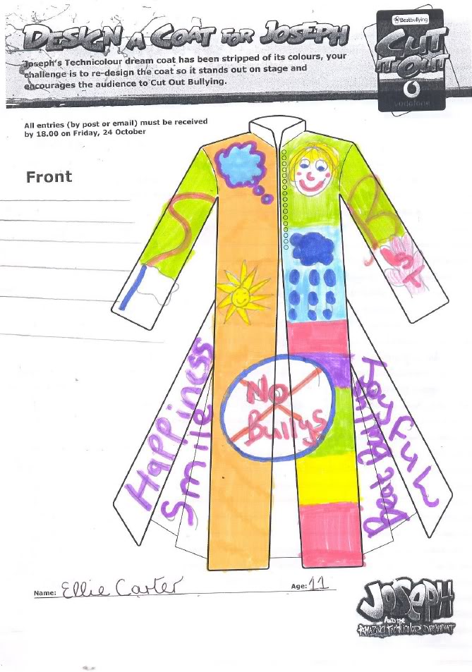 Anti-bullying Week Cut It Out Campaign - finalist coat design, Nov 2008