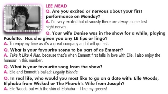 Lee Mead 'Legally Blonde' Q&A- London, Jun 2011