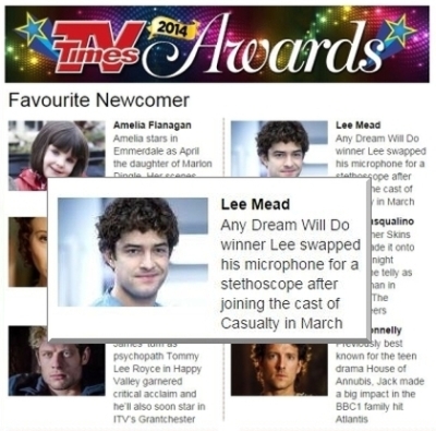Lee Mead nominated for TV Times Award - Sep 2014